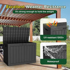 Outdoor Storage Box, 50 Gallon Waterproof Deck Box, Snap-Together Storage Bin - Image 5