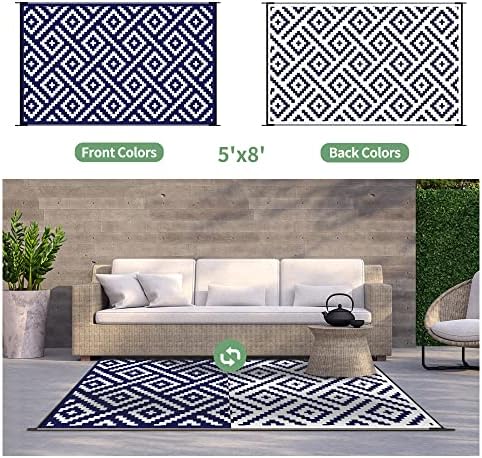 GENIMO Outdoor Rug, Waterproof Plastic Rugs - Image 4