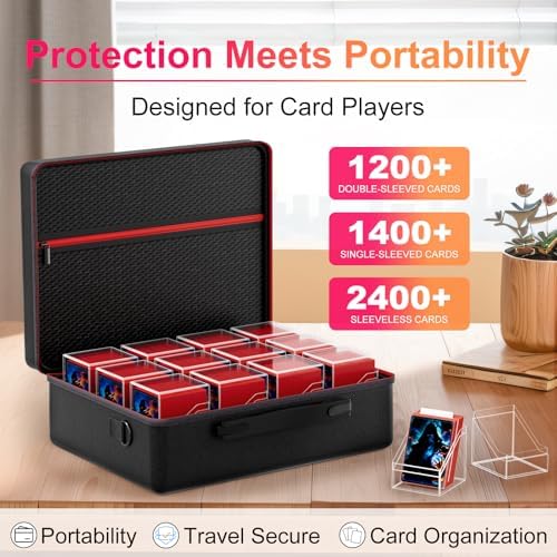 Proijeut Card Deck Box with Portable Case, 12 Pack Clear Commander Deck Box - Image 3