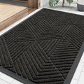 Smiry Front Door Mat Outside Entrance, Low Profile Rubber Doormat by Smiry