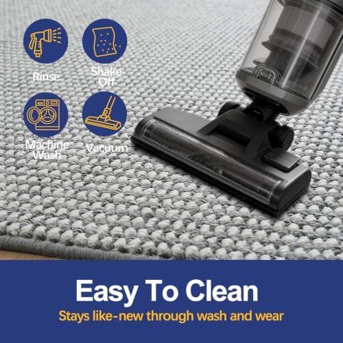 Faux Jute Rug Runner 2'x10', Washable & Non-Slip - Image 3