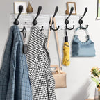 Kuhome Coat Rack Wall Mount Wooden Hat Rack - Image 4