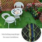 VXHCS Artificial Grass Tiles Outdoor Interlocking Turf Grass 8 Pack Balcony - Image 2
