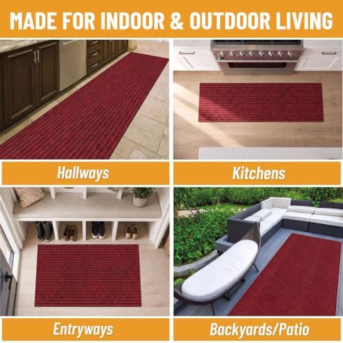 Ottomanson 2x21 Hallway Runner Rug – Non-Slip Indoor Outdoor Door Mat - Image 5