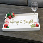 Elegant Designs HG2000-WMB Decorative Wood Serving Tray w/Handles, 15.50" x 12" by ElegantDesigns