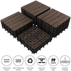 Topeakmart 27PCS Interlocking Deck Tiles 12x12 Patio Flooring - Image 4