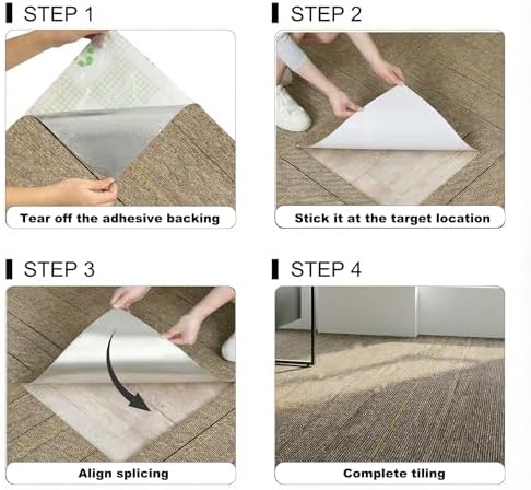 Self-Adhesive Carpet Tiles 20"x20" – Peel & Stick Flooring - Image 6
