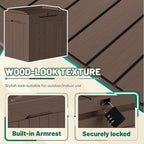 Devoko 30 Gallon Resin Deck Box 2 Pack Outdoor Indoor Waterproof Storage Box - Image 2