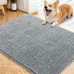 OLANLY Dog Door Mat for Muddy Paws 40x32, Super Absorbent Chenille Mud Mat by OLANLY