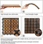 Yaheetech 108PCS Deck Tiles Acacia Wood Interlocking Outdoor Flooring - Image 6
