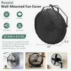 Wall Mounted Non Oscillating Fan Cover, Outdoor Waterproof Industrial Fan - Image 2