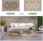 GENIMO Outdoor Rug, Waterproof Plastic Rugs - Image 4