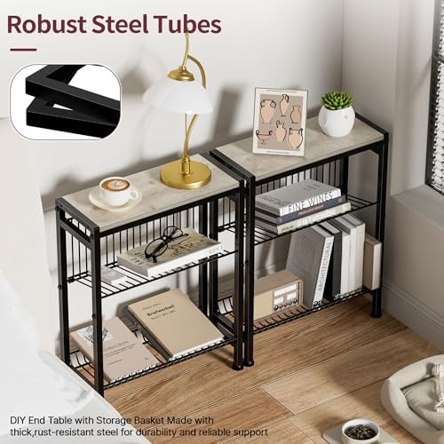 Narrow Side Table for Small Space, 3-Tier End Table - Image 5
