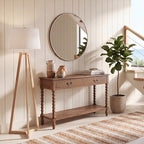 SAFAVIEH Athena 2-Drawer Wood Console Entryway Table, 35.5" Brown CNS5702C - Image 2
