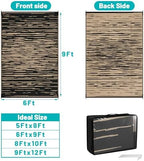 HEBE Outdoor Rug Waterproof 6'x9', Striped Reversible Plastic Patio Rug - Image 2