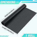 Breling 24 in X 10 ft Rubber Diamond Plate Garage Floor Mat - Image 2