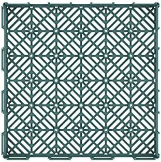 Pure Garden 6-Pack Polypropylene Interlocking Patio Deck Tiles - Image 4