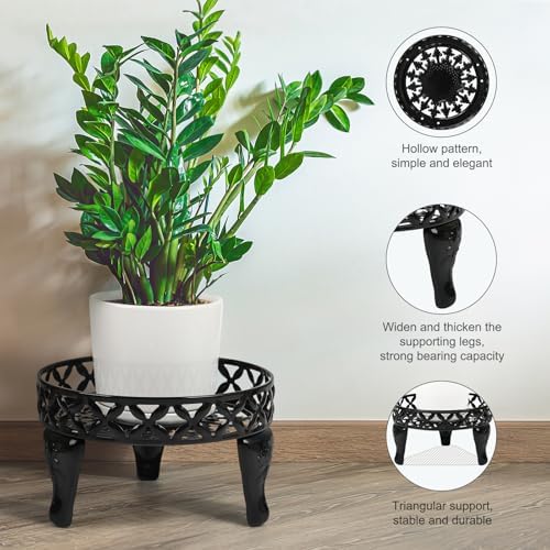 Cast Iron Plant Stand Indoor Outdoor, 3 Pack Metal Flower Pot Stand - Image 4