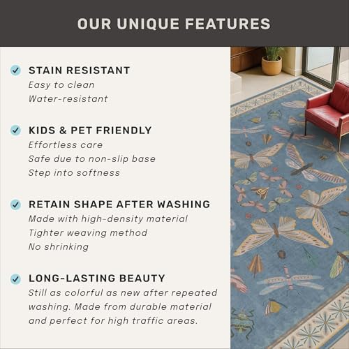 3x6 Washable Rug, Ultra Soft Runner Rug - Image 6