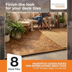 Majestick Goods 8-Pack Acacia Wood Straight Edge Interlocking Deck Tiles - Image 6