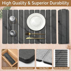 Large Stone Dish Drying Mat for Kitchen Counter, Quick Dry Stone Dishes/Bath - Image 6