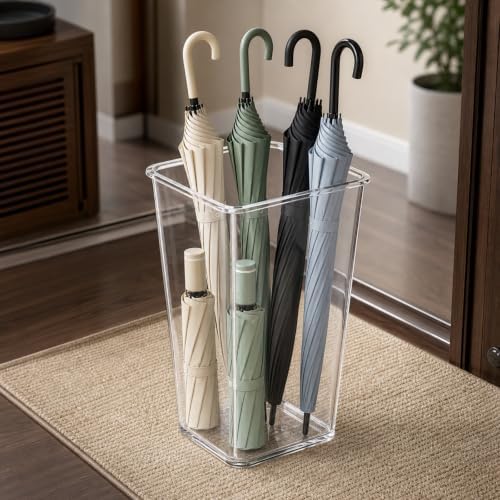 Transparent Umbrella Holder Clear Open-Top Holder Versatile Rain Gear Organizer - Image 5