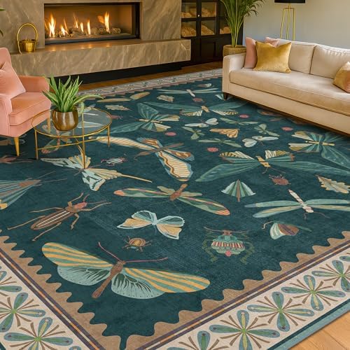 Insect Boho 7X9 Washable Living Room Rug - Image 3