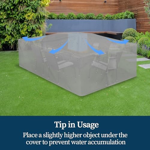 Easy-Going Square Patio Furniture Cover Waterproof Outdoor Dining Table and - Image 7