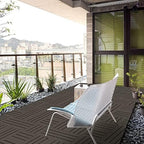 Goovilla Plastic Interlocking Deck Tiles, 9 Pack, Dark Coffee - Image 5