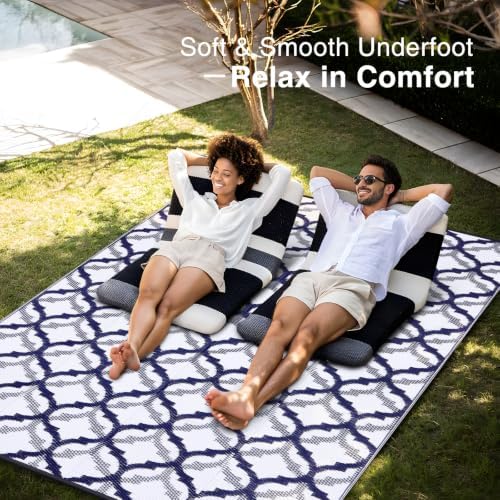 OLANLY Outdoor Rug 6x9 ft Waterproof Reversible Braided Mat - Image 5