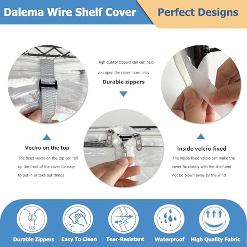 Waterproof Shelf Cover, Durable Dustproof Storage Wire Rack Covers, Outdoor - Image 6