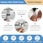 Waterproof Shelf Cover, Durable Dustproof Storage Wire Rack Covers, Outdoor - Image 6