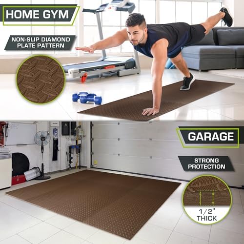 ProsourceFit Exercise Puzzle Mat 1/2-inch, EVA Interlocking Foam Floor Tiles - Image 3