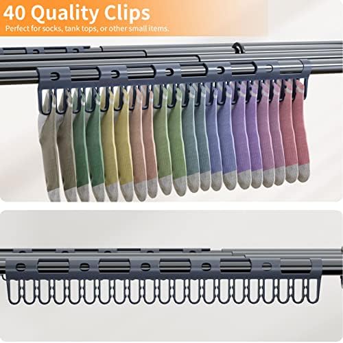 Clothes Drying Rack Foldable Drying Rack Clothing Black-1pack - Image 6