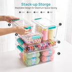 Vtopmart 6 Pack 12 Qt Clear Craft Storage Bins - Image 5