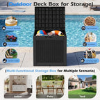 Outdoor Storage Box Waterproof, 30 Gallon Deck Box - Image 3