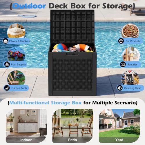 Outdoor Storage Box Waterproof, 30 Gallon Deck Box - Image 3