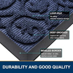 Smiry Front Door Mat Outside Entrance, Low Profile Rubber Doormat - Image 4