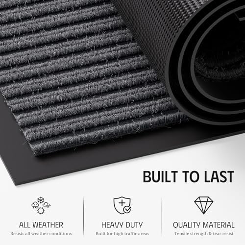 Front Door Mat, Heavy Duty Welcome Mat, Absorbent & Dirt Resistant, Non-Slip - Image 3