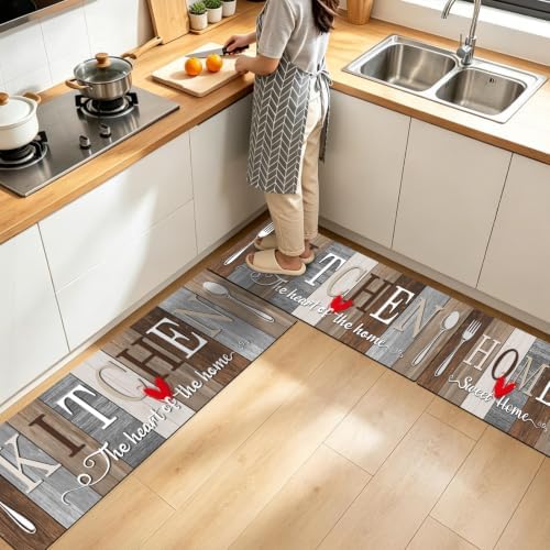 Kitchen Rugs Set 3 Piece, Non Slip Kitchen Mat - Image 3