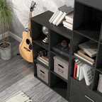 Homes: Inside + Out Apexa 3-Cube Storage Organizer Shelves, Stackable Wood - Image 2