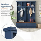 LUMISOL 4-in-1 Hall Tree with Bench and Shoe Storage - Image 3
