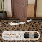 Easy Jute 6x9 Living Room Rug Bohemian Brown Dense Floral - Image 7