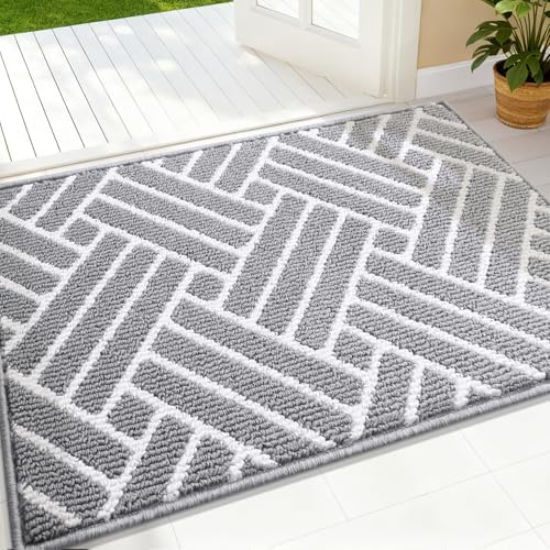 OLANLY Indoor Door Mat 36x24, Low-Profile Doormat, Light Grey by OLANLY