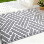 OLANLY Indoor Door Mat 36x24, Low-Profile Doormat, Light Grey by OLANLY