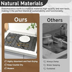 Large Stone Dish Drying Mat for Kitchen Counter, Quick Dry Stone Dishes Mats - Image 7