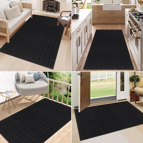 Ileading Indoor Door Mat 32"x48", Absorbent Dog Muddy Paws Mats, Low-Profile - Image 7