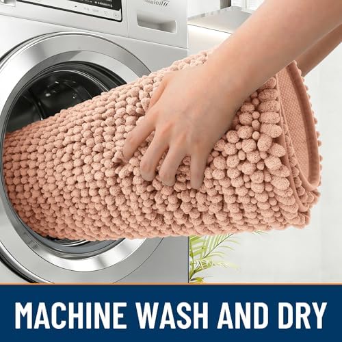 OLANLY Dog Door Mat for Muddy Paws 44x24, Extra Absorbent Chenille Mud Mat - Image 5