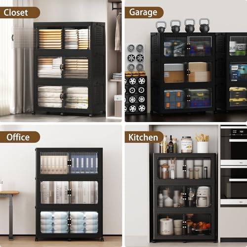 SAILUN 579Qt Stackable Storage Bins, Storage Cabinet - Image 6
