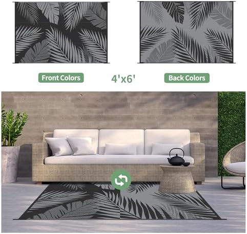 GENIMO Outdoor Rug, Waterproof Plastic Rugs - Image 2